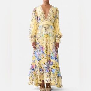 Camilla Darling Buds Long Button-Front Dress S